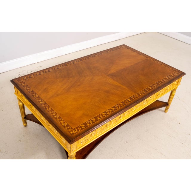 Traditional Jonathan Charles Versailles Gold Base Coffee Table For Sale - Image 3 of 14