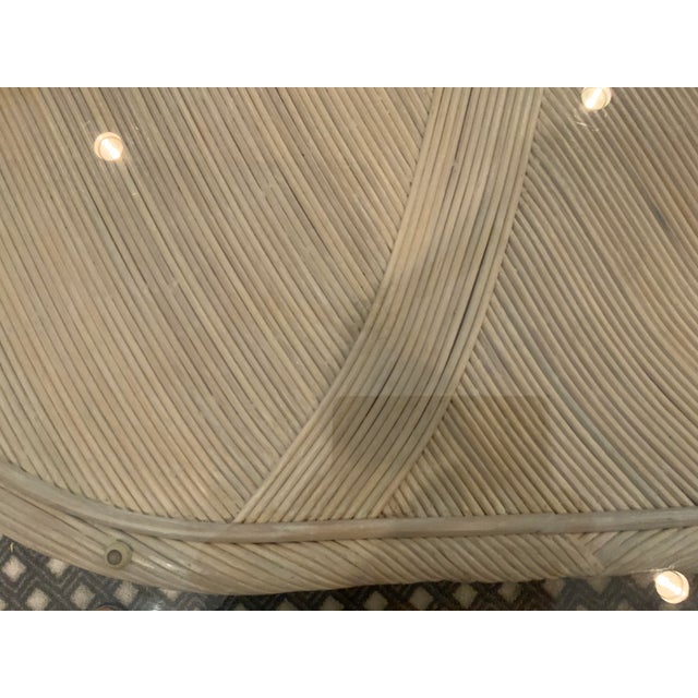 Late 20th Century 20th Century Bamboo Oval Glass Coffee Table For Sale - Image 5 of 6