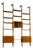 Large Modular Wall Unit in Teak and Brass by Franco Albini, Italy For Sale