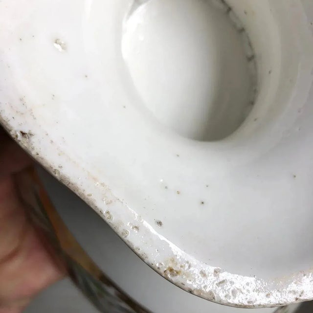 Navette shape. Comprising: (1) compote and (2) under trays. With gilt, red and green floral decoration. MAKER Possibly...