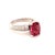 Diamond Tourmaline Rubellite Ring 6.75 14k Gold 4.10 TCW Women Certified For Sale - Image 14 of 16