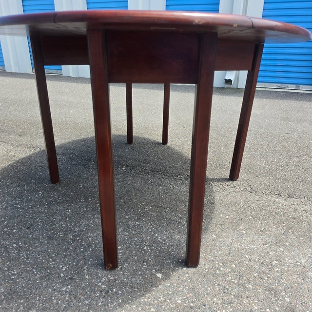Brown Vintage Italian B. Altman & Co. Drop-Leaf Dining Table - Mid-Century Modern For Sale - Image 8 of 9