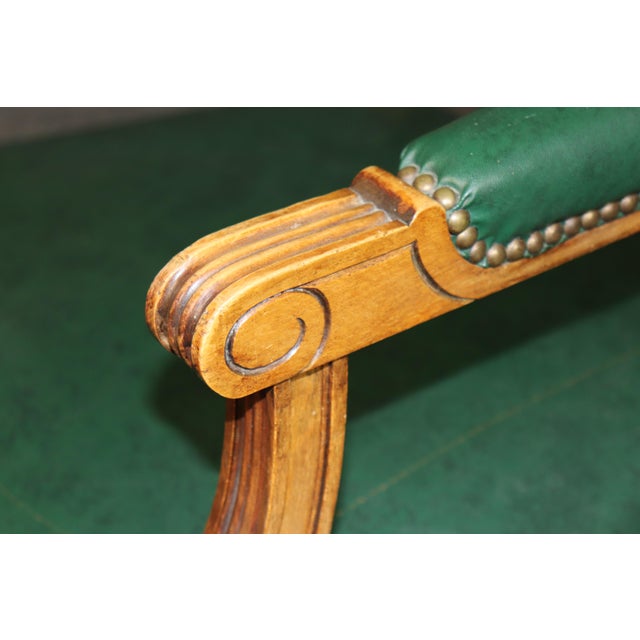 Dark Green Set of 8 Maison Jansen Style French Louis XVI Dining Chairs Circa 1950s For Sale - Image 8 of 13