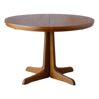 Vintage Scandinavian Extendable Oak Dining Table, 1960s For Sale