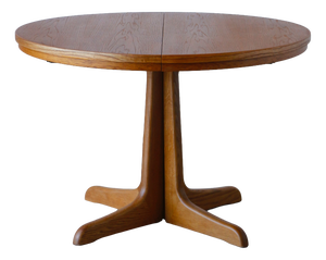Vintage Scandinavian Extendable Oak Dining Table, 1960s