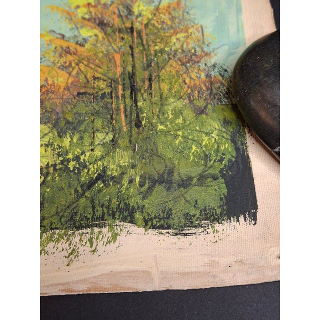1960s Avigdor Luisada Pair Original Oil Paintings Jerusalem & Sea of Galilee Modernism For Sale - Image 5 of 18