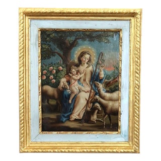 Raphael Fogliardi, Mary the Shepherdess, 1795, Oil Painting on Canvas For Sale
