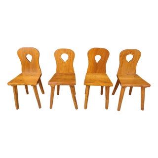 Brutalist Dining Chairs, 1960s, Set of 4 For Sale