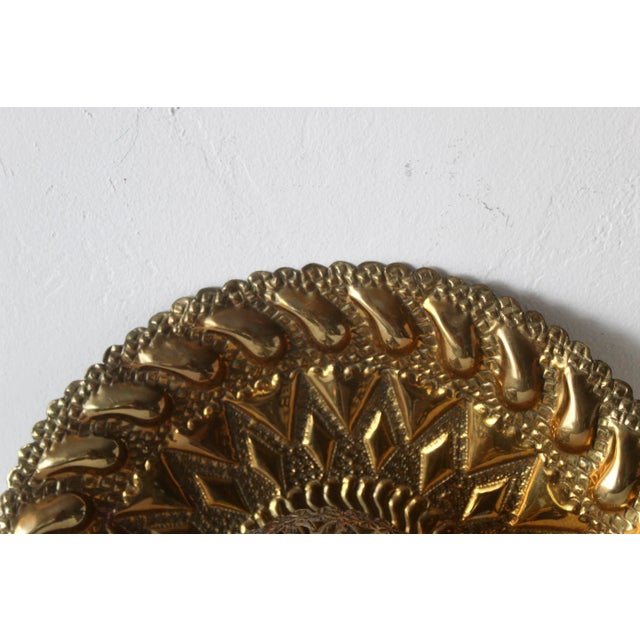 1970s Moroccan Style Decorative Brass Wall Light Sconce Vintage For Sale In Miami - Image 6 of 11
