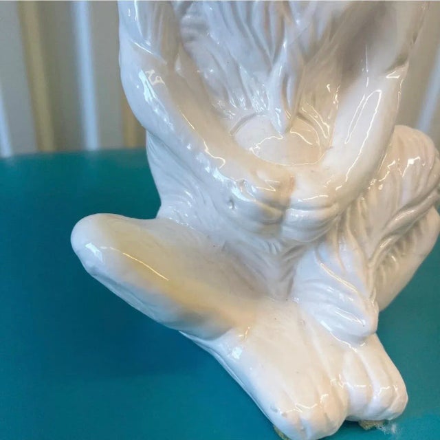 Large Italian Ceramic Wolf/Fox Figure For Sale In Charleston - Image 6 of 8