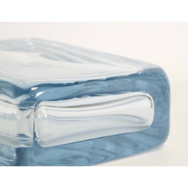 Glass 1950s Tall Strömbergshyttan Swedish Modern Glass Vase For Sale - Image 7 of 8