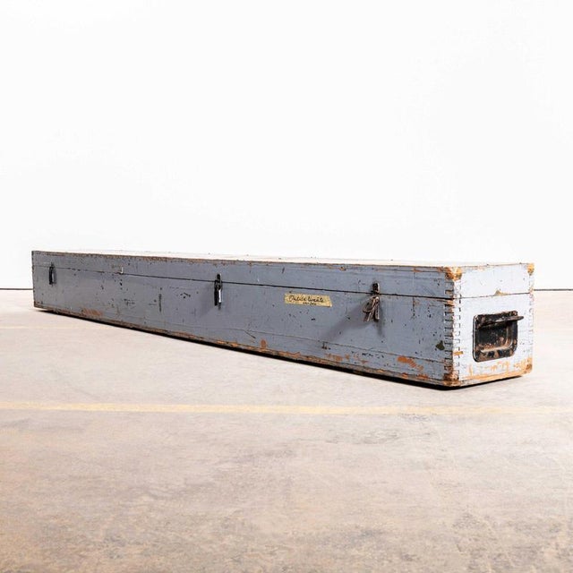 Large Long Industrial Crate, 1960s For Sale - Image 11 of 11