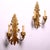 Two-Arm Appliques in Gold Color with Floral Decoration, Set of 2 For Sale - Image 10 of 10