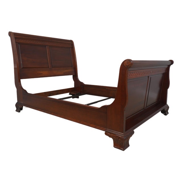 Pennsylvania House Queen-Size Cherry Sleigh Bed For Sale