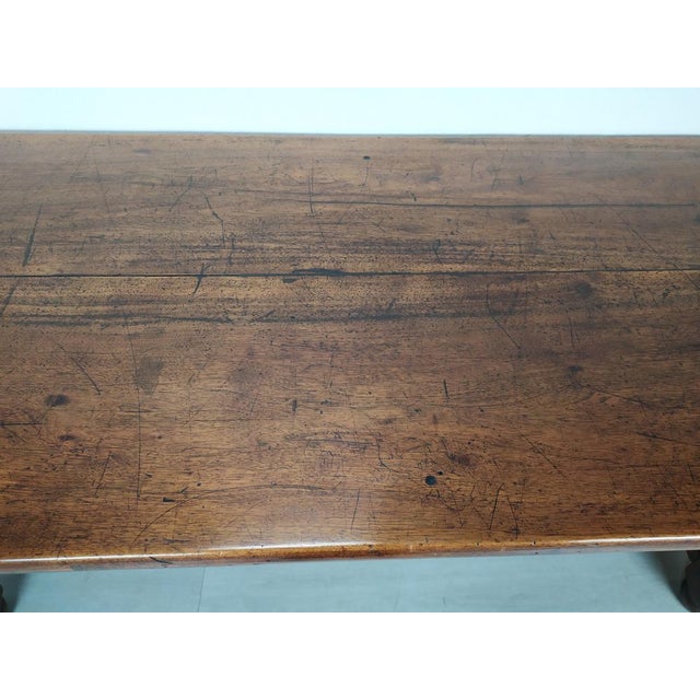 Rustic Brown Walnut Table For Sale - Image 14 of 18