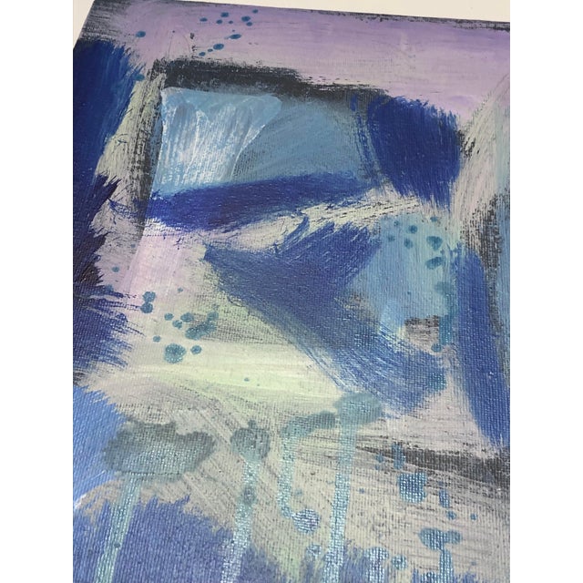 2020s Contemporary Small Abstract Painting by Cassandra Auker. Acrylic on Stretched Canvas “Energy and Matter” For Sale - Image 5 of 12