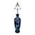 Late 19th Century Huge Meiji Japanese Cloisonné Black Ground Bird & Blossom Tall Table Lamp 40" For Sale