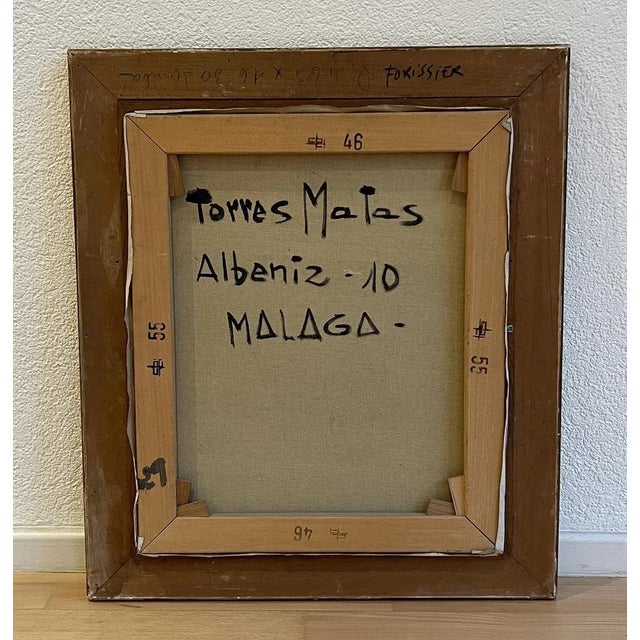 Francisco Torres Matas, Femme assise préparant le repas, Oil on Canvas, Framed For Sale - Image 10 of 12