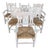 Set of 6 Vintage Carved Nautical and Celestial Armchairs With Rush Seats For Sale