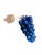 Late 20th Century Blue Semi-Precious Stone Grape Décor With Silver Plate Leaf For Sale - Image 4 of 5