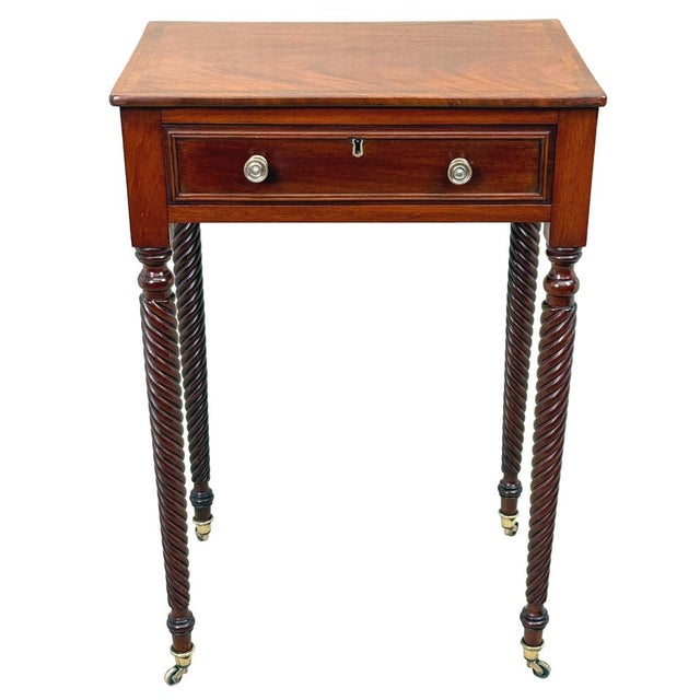 Regency Mahogany Occasional Lamp Table with Drawer, 1820s For Sale - Image 10 of 11