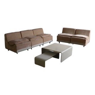 Orbis Modular Sofa in Corduroy by Luigi Colani for Cor, 1970s, Set of 7 For Sale