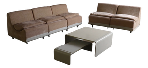Orbis Modular Sofa in Corduroy by Luigi Colani for Cor, 1970s, Set of 7