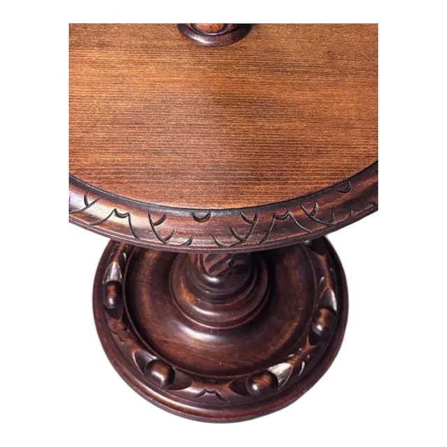 Wood 1920 French Solid Walnut Barley Twist Floor Table Lamp - Pristine Condition For Sale - Image 7 of 10