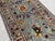 2000 - 2009 Blue Gray and Red Floral Wool Runner Rug, Persian Style, 2'9" X 9'7" For Sale - Image 5 of 17