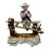 Sitzendorf German Porcelain Spill Vase Figurine – Boy Playing Flute on Fence For Sale