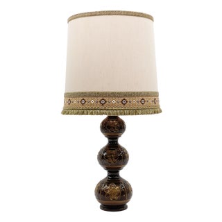 Green Ceramic Table Lamp Base from Kaiser Leuchten, Germany, 1960s For Sale