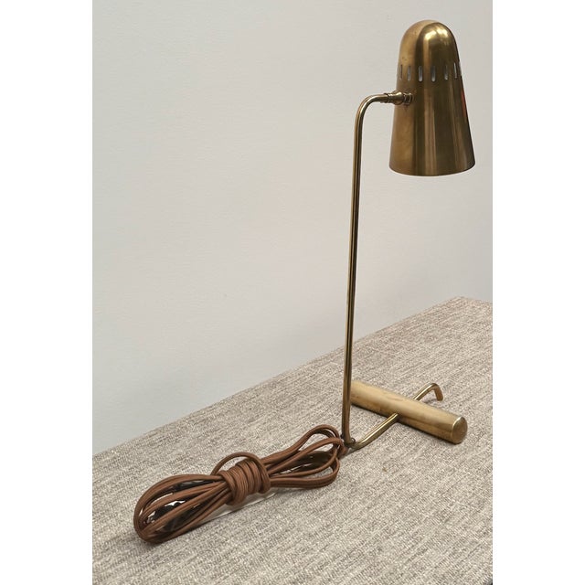 Visual Comfort Attributed to Visual Comfort Brass Desk Lamp For Sale - Image 4 of 8