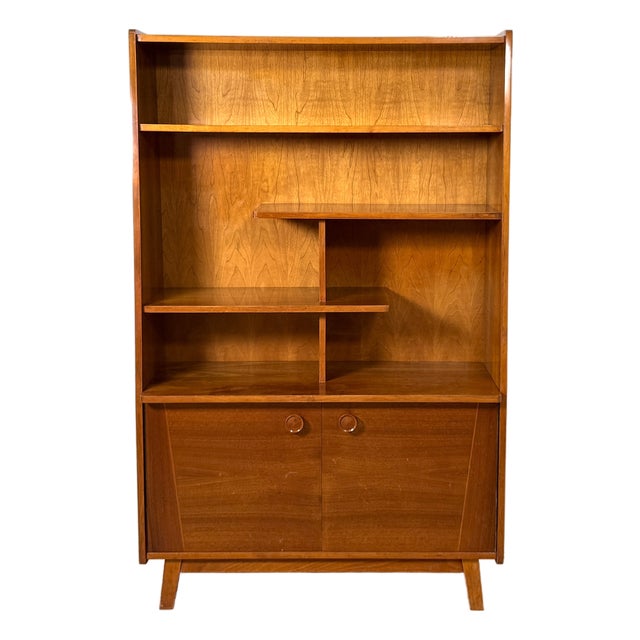 Vintage Bookcase in High-Gloss Walnut from Bilea, 1965 For Sale