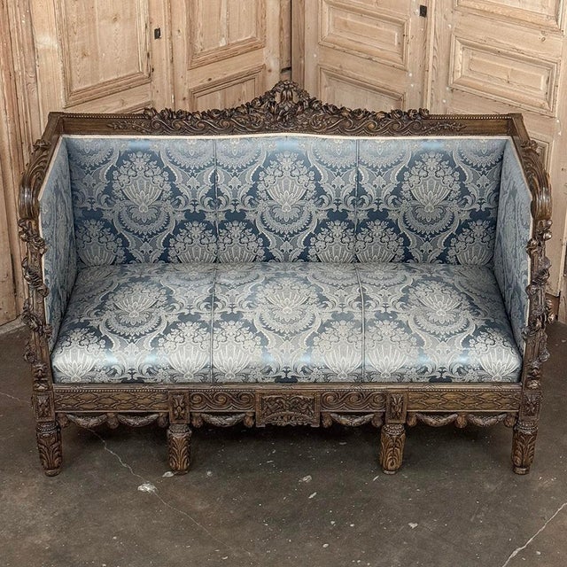 19th Century French Louis XVI Canape ~ Settee For Sale - Image 15 of 18