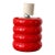 Postmodern Sculptural Table Lamp – MCM Gloss Red Stacked Cylinder Base For Sale