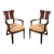 Berman Rossetti Contemporary Modern Dark Wood Armchairs - A Pair For Sale