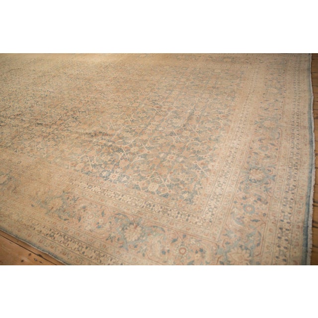 Textile Vintage Tea Washed Tabriz Carpet - 9'10" x 17'8" For Sale - Image 7 of 13