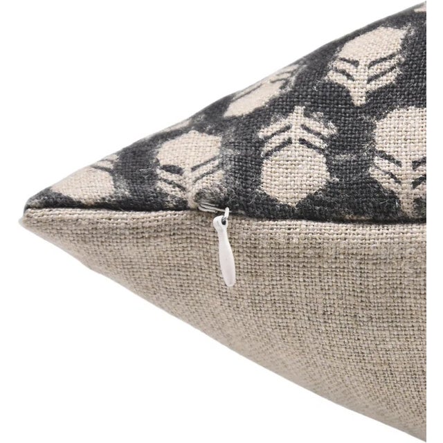 Fbdivine Bohemian Decorative Block Print Pillow Cover 22x22 Inch -Tulsi Buti For Sale - Image 4 of 5