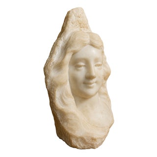 Marble Female Bust Sculpture from Lebrun, 1800s For Sale