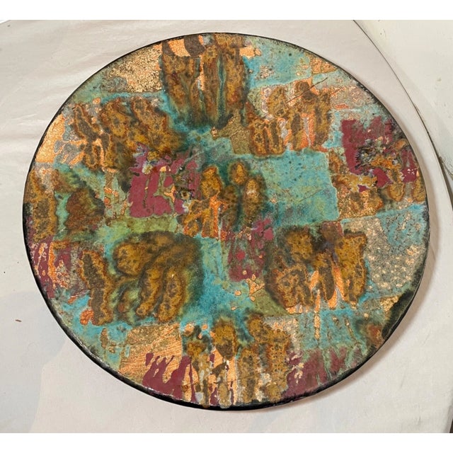 1990s Large Vintage Handmade John Shedd Pottery Gazed Centerpiece Dish Charger Plate For Sale - Image 5 of 13