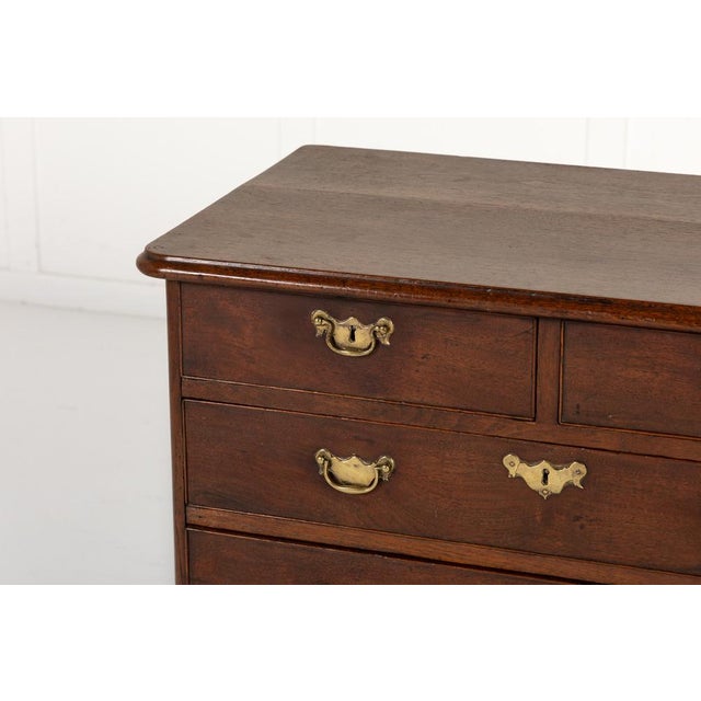 18th century english walnut chest of drawers a small 18th century english walnut chest of drawers. the top is overhanging...