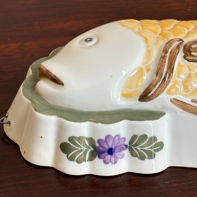 Mid 20th Century Mid-20th Century Decorative Ceramic Fish Mold Wall Hanging For Sale - Image 5 of 11