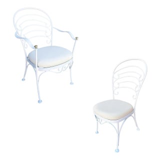 1950s Restored "Ribcage" Patio/Outdoor Lounge Chair, Set of Two For Sale