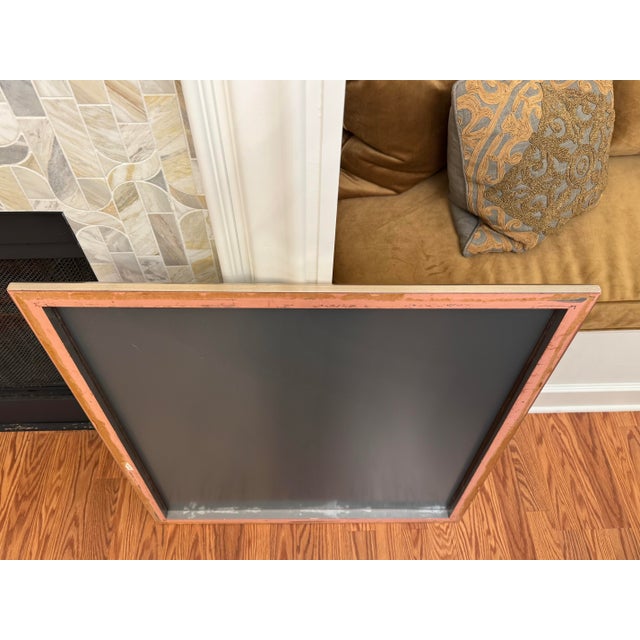 Contemporary Transitional Brushed Silver Finish Solid Large Wall Mirror For Sale - Image 10 of 11
