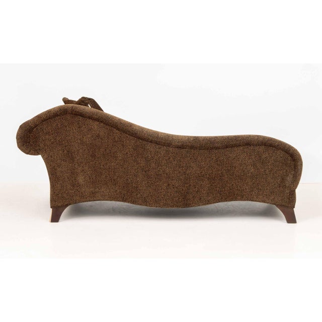 Leopard Print Upholstered Chaise Longue For Sale - Image 9 of 9