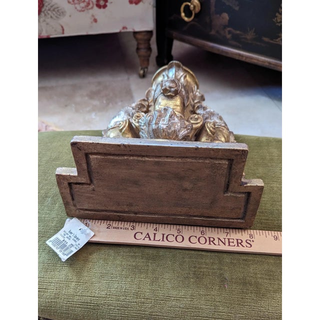 1980s 1980s Vintage Gilded-Style Finish Corbel With Cherubs For Sale - Image 5 of 6