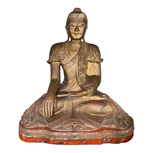 Antique Buddha Sculpture – Large Early 19th Century Piece