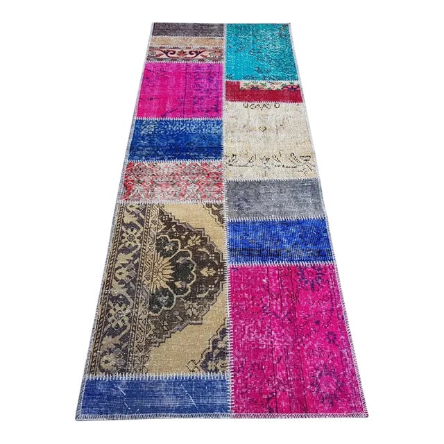 Mid 20th Century Colourful Anatolian Hallway Runner For Sale