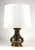 Metal Brass-Colored Metal & Fabric Table Lamp from Raffia Italia, 1970 For Sale - Image 7 of 7