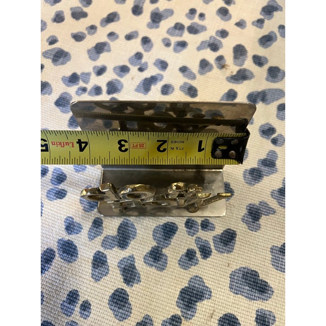 1970s Do It Now Vintage Brass Paper Organizer For Sale - Image 5 of 8